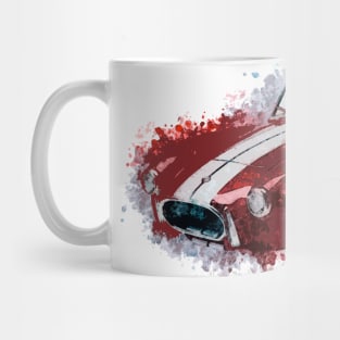 Classic Hot Rod Red Muscle Car Vintage style illustration art for the Racing Lovers Mug